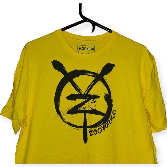 Zoo York T-shirt Yellow Large Graphic Skater Skate Tee Cotton Vintage - Picture 3 of 7